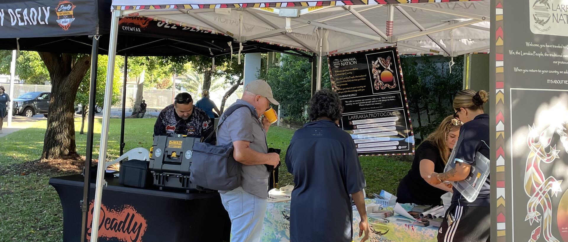 Larrakia Nation information stand