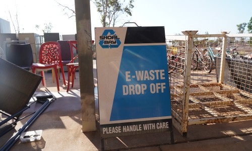 e-waste disposal sign 