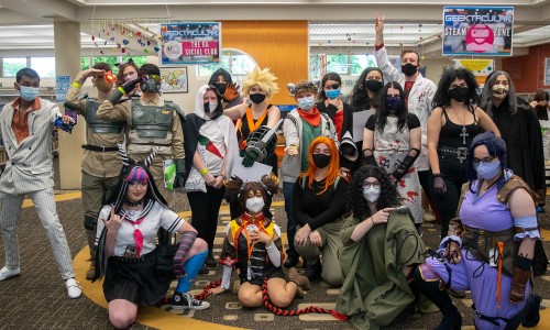 Cosplay group at the Library