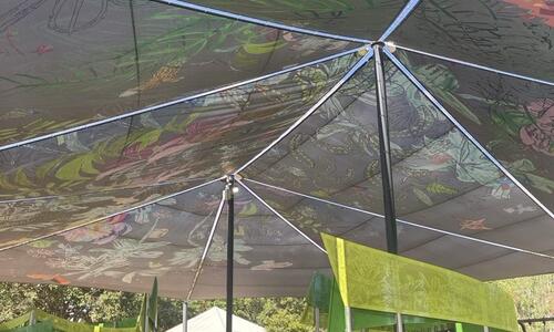Families can once again enjoy Jingili Water Gardens playground, with the shade sail and its integrated artwork now restored and the playground fully reopened.