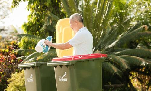 City of Darwin would like to remind the community to correctly dispose of house-hold batteries, after a serious fire broke out in a recycling truck this week