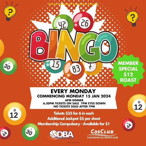 Boomers Big Bingo | City of Darwin | Darwin Council, Northern Territory